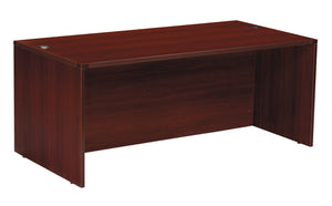 OSP Home Furnishings Napa Modular Office Desk Shell with Spacious Work Surface for Modern Workstations 60X30  Mahogany NAP-03-MAH