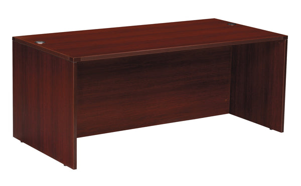 OSP Home Furnishings Napa Modular Office Desk Shell with Spacious Work Surface for Modern Workstations 60X30  Mahogany NAP-03-MAH