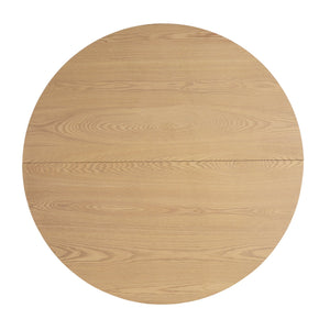 English Elm Christopher Knight Home® - 5PCS Mid-Century Modern Dining Set with Round Wood Table and Upholstered Fabric Chairs, Sleek Design Natural+Beige 58915.00LBE_N771P240935K