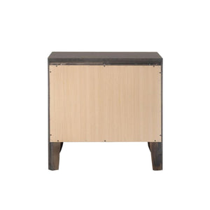 English Elm Wooden Nightstand With 2 Drawers & Pull-Out Tray, Elegant Gray Oak For Modern Bedroom Storage B016P253013-GIGA