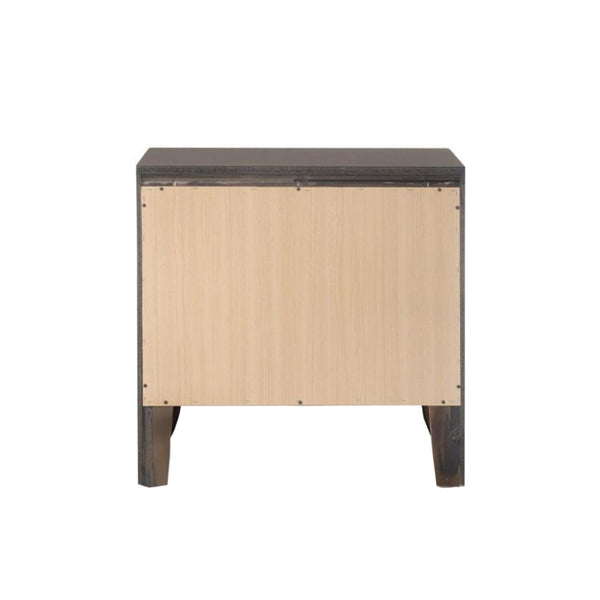 English Elm Wooden Nightstand With 2 Drawers & Pull-Out Tray, Elegant Gray Oak For Modern Bedroom Storage B016P253013-GIGA