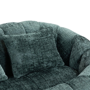 English Elm Bean Bean Bag Sofa High-Density Memory Foam Two-Seater Lounger High Back Chenille Cozy Support Emerald W395P181435