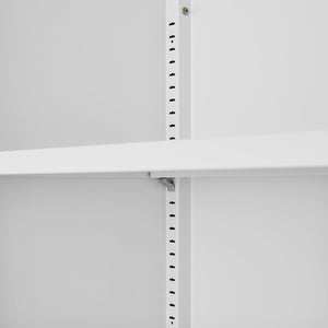 English Elm Metal Locker Cabinet Ventilated Steel Build Adjustable Shelves Industrial Home Organizer White T3625P391459