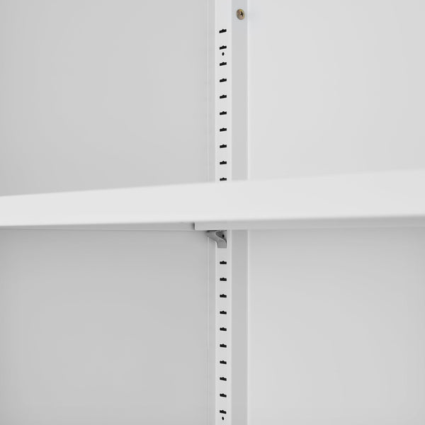English Elm Metal Locker Cabinet Ventilated Steel Build Adjustable Shelves Industrial Home Organizer White T3625P391459