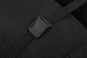 English Elm Adjustable Corduroy Floor Sofa with 5 Modular Cylinders for Custom Lounging and Ultimate Comfort Black W1170P365602