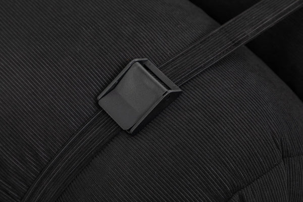 English Elm Adjustable Corduroy Floor Sofa with 5 Modular Cylinders for Custom Lounging and Ultimate Comfort Black W1170P365602