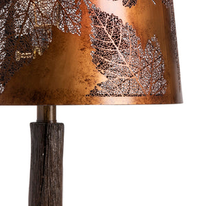 Crestview Collection 27.25"H Rustic Resin Table Lamp 2pk With Textured Tree Branch Base & Embossed Metal Shade   Cvavp1287