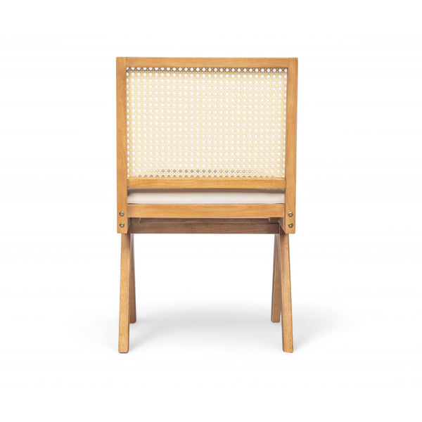 English Elm Christopher Knight Home® - Chandigarh Dining Room Chairs - Set Of 2, Natural Cane & Beige Cushions For Farmhouse Charm & Comfort N768P241398N