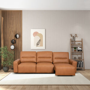 English Elm Grant Power Convertible Sofa Top Grain Leather Mid Century Queen Sleeper B183S00121