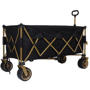 English Elm 51-inch Heavy Duty Steel Folding Utility Wagon with All-terrain Wheels and 480lb Capacity W2932P331764