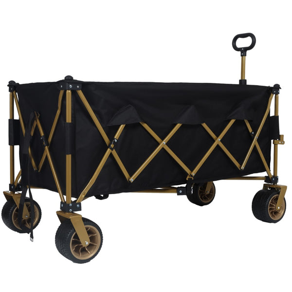 English Elm 51-inch Heavy Duty Steel Folding Utility Wagon with All-terrain Wheels and 480lb Capacity W2932P331764