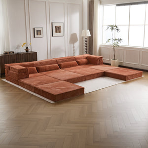 English Elm Compression Modular Sofa Bed - Oversized Boneless Design, Plush Memory Foam, Versatile & No Assembly W3723S00034