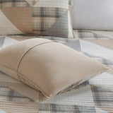 Woolrich Olsen Lodge/Cabin Olsen 3 Piece Oversized Cotton Quilt Set WR13-3904 Tan