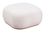 Azua Ottoman Cream 110084 Zuo Modern