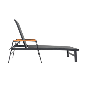 English Elm Christopher Knight Home® - Oxton Chaise Lounge - Stylish Outdoor Relaxation With Adjustable Recline & Durable Mesh Comfort N775P210702B
