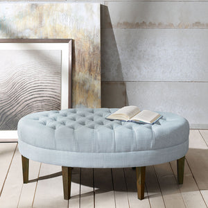 Madison Park Martin Modern/Contemporary Surfboard Tufted Ottoman MP101-0711 Dusty Blue