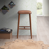 English Elm Ashcroft Furniture - Jason Pu Leather Bar Stool