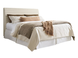 Lexington Coronado Linen Weave Upholstered King Headboard with Horizontal Channel Tufting 420-144HB