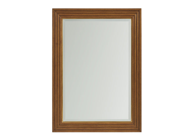 Lexington Cassia Beveled Wall Mirror with Satin Gold Inner Frame for Entryway or Bedroom 420-205