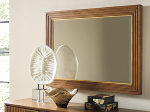 Lexington Cassia Beveled Wall Mirror with Satin Gold Inner Frame for Entryway or Bedroom 420-205