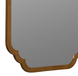 Cooper Classics Carol Rectangular Wall Mirror with Hand-Applied Leaf Frame for Entryways and Mantels Gold 42001