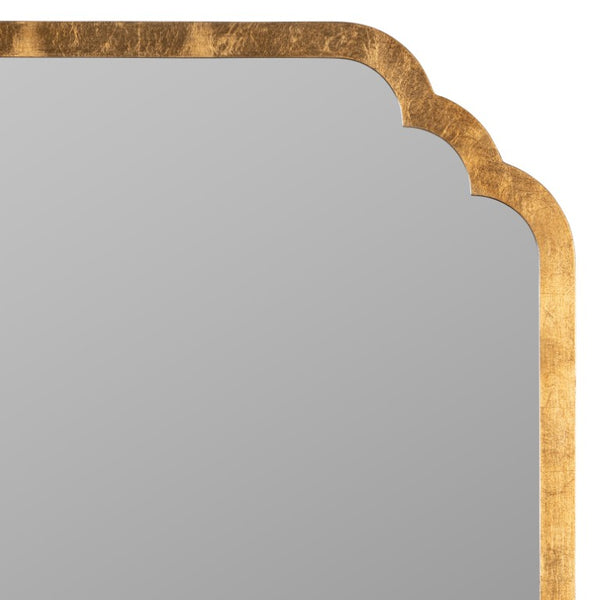 Cooper Classics Carol Rectangular Wall Mirror with Hand-Applied Leaf Frame for Entryways and Mantels Gold 42001