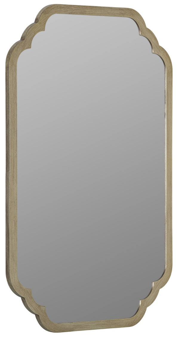 Cooper Classics Carol Rectangular Wall Mirror with Hand-Applied Leaf Frame for Entryways and Mantels Silver 42002