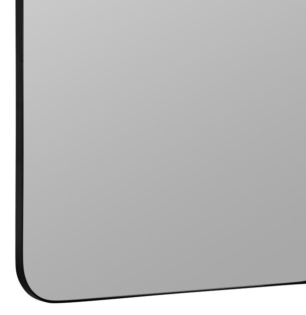Cooper Classics Gerrard Matte Rectangular Wall Mirror with Slim Metal Frame for Entryway or Bath Black 42003