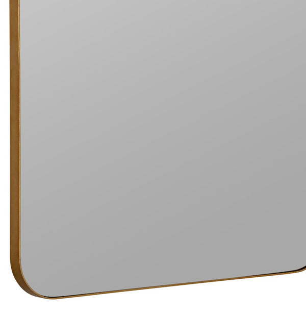 Cooper Classics Gerrard Matte Rectangular Wall Mirror with Slim Metal Frame for Entryway or Bath Gold 42004
