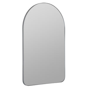 Cooper Classics Gerrard Matte Rectangular Wall Mirror with Slim Metal Frame for Entryway or Bath Silver 42005