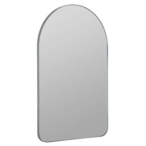 Cooper Classics Gerrard Matte Rectangular Wall Mirror with Slim Metal Frame for Entryway or Bath Silver 42005