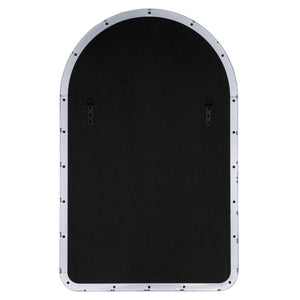 Cooper Classics Gerrard Matte Rectangular Wall Mirror with Slim Metal Frame for Entryway or Bath Silver 42005