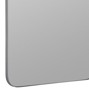 Cooper Classics Gerrard Matte Rectangular Wall Mirror with Slim Metal Frame for Entryway or Bath Silver 42005