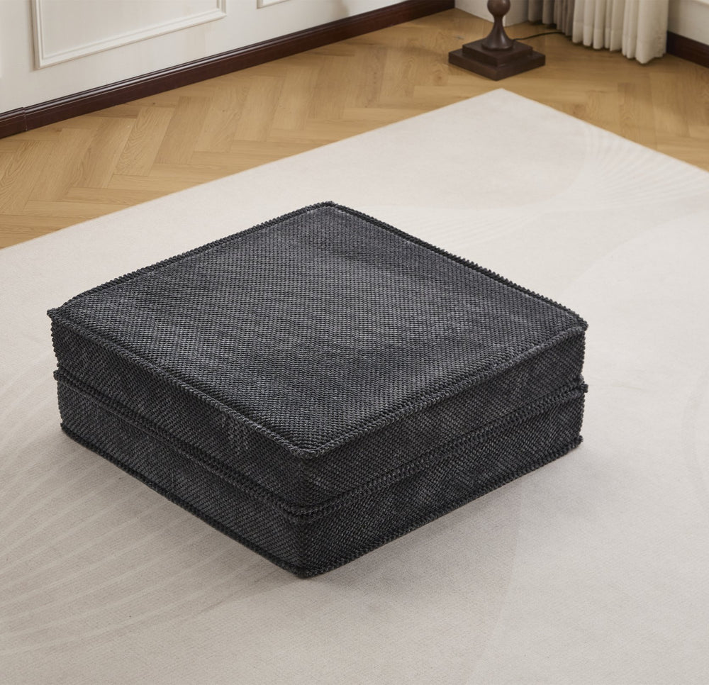 English Elm Compression Modular Sofa Bed - Convertible Boneless Design, Plush Fleece, No Assembly, Dark Grey W3723P377152