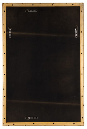 Cooper Classics Chaz Matte Gold Rectangular Wall Mirror Slim Metal Frame for Entryway or Bath 42011