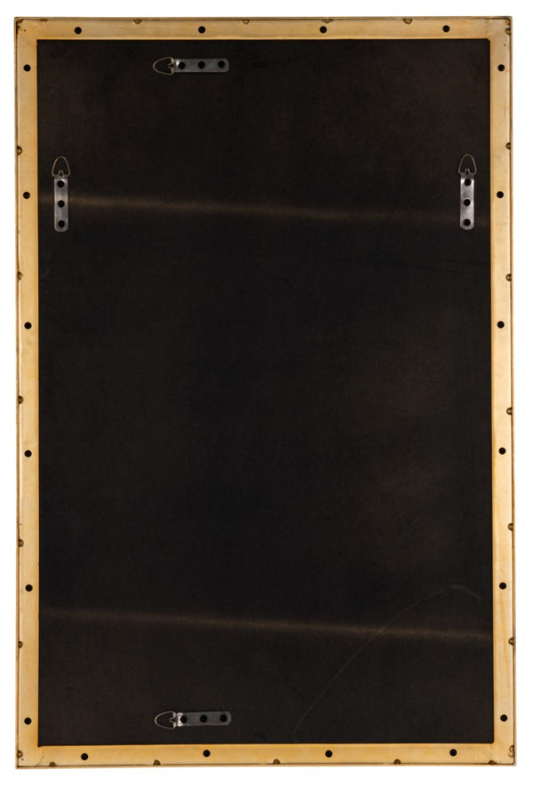 Cooper Classics Chaz Matte Gold Rectangular Wall Mirror Slim Metal Frame for Entryway or Bath 42011