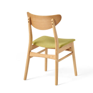 English Elm Christopher Knight Home® - DINING Green Fabric Chair with Wood Finish & No-Stitch Leather Seat — Sleek Modern Comfort Design 59461.00