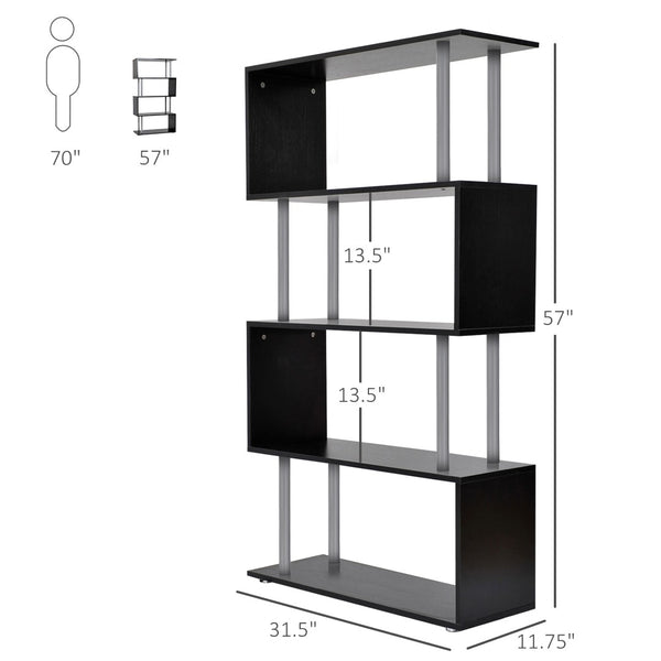 English Elm Rack Industrial Pipe Wall Shelves Steel Frame Wood Grain Open Display for Home Office T3971P384026