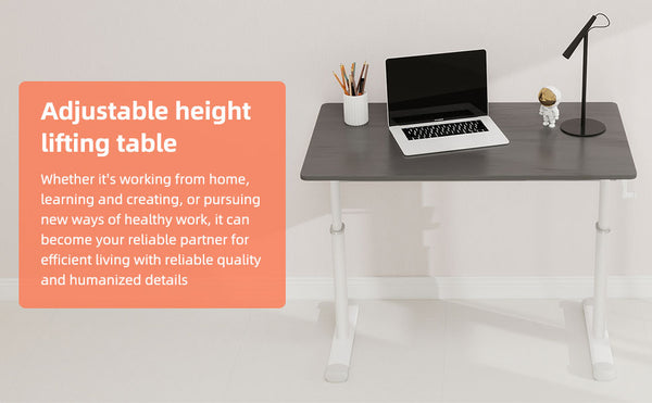 English Elm Adjustable Study Desk For Home & Office – Height-Adjustable, Compact, Multi-Purpose Design For All W1935P338364