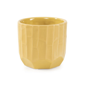 Howard Elliott Golden Bee Ceramic Cache Pot - Honeycomb Design, Glossy & Matte Finish For Vibrant Home Decor Yellow Ceramic 42070-howard-elliott