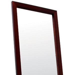 Homeroots Brown Rectangle Cheval Standing Mirror  Wood 420747