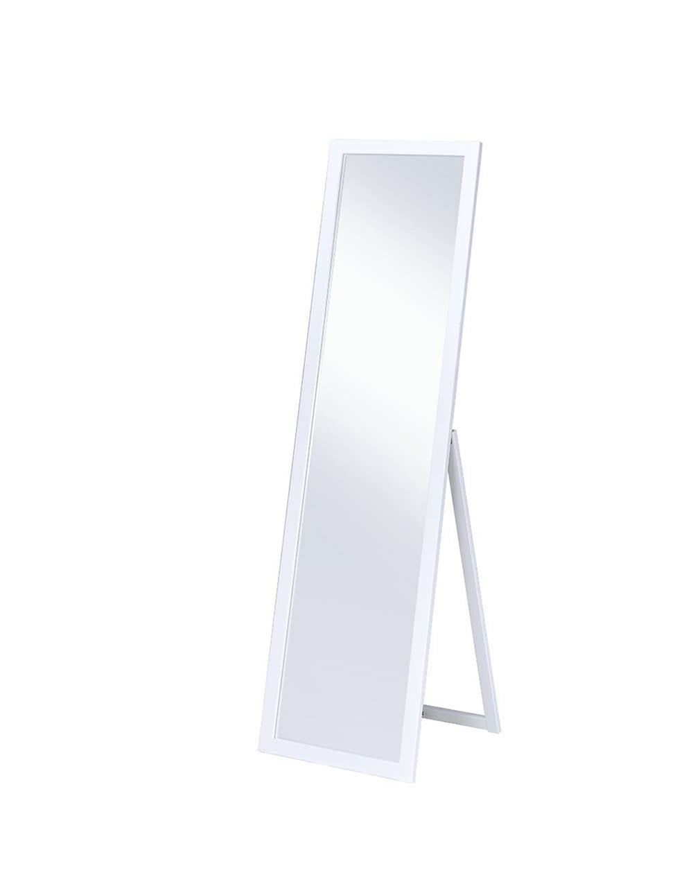Homeroots Crisp White Full Length Standing Mirror  Glass,Eucalyptus Wood,Veneer 420748