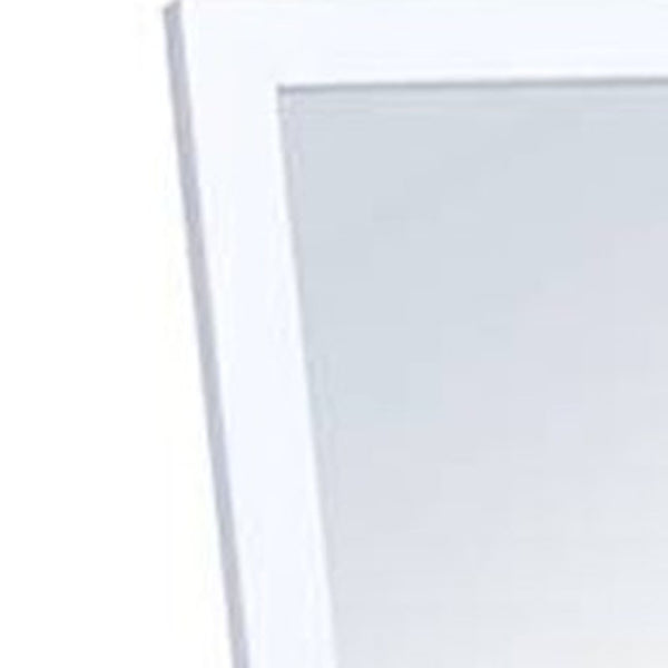 Homeroots Crisp White Full Length Standing Mirror  Glass,Eucalyptus Wood,Veneer 420748