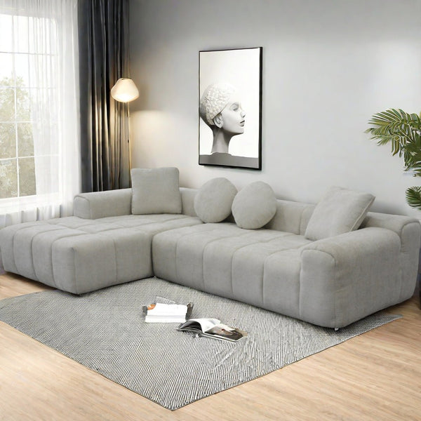 English Elm Modern Chenille Tufted Sleeper Sofa with Usb Port and Storage for Guest Rooms W1183S00008