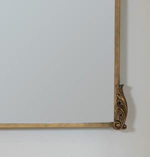 Cooper Classics Adeline Ornate Scrollwork Wall Mirror with Antique Gold Frame for Classic Decor 42082