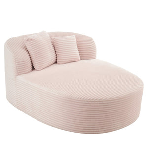 English Elm Swivel Barrel Accent Chair Chenille Tufted Round Club Seat for Living Room Lounge Pink N719S002370P