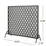 Christopher Knight Home® - Noble House - Ellias Single Panel Black Iron Fire Screen