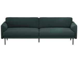 Sunpan Luella Sofa - Classic Mid-Century Design with Generously Cushioned Seating and Black Metal Legs Mina Pine