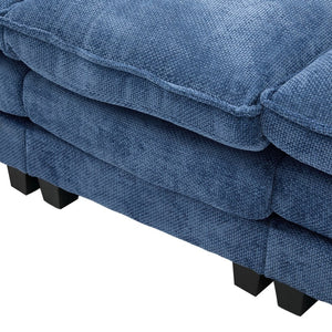 English Elm United U-Shape Sectional Sofa 106" - Modern Chenille Couch With Usb Ports, Storage Ottoman & Pillows W1568S00233-GIGA