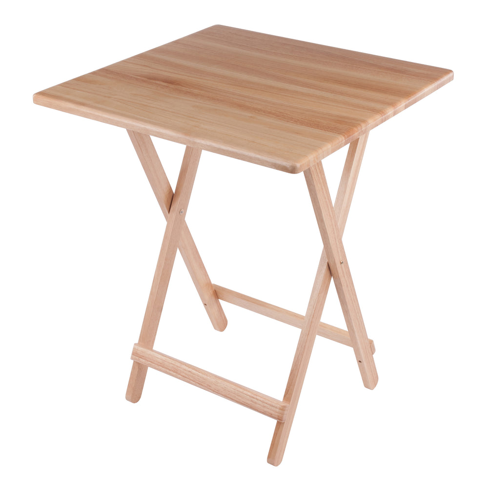 Winsome Wood Delaney Folding Table - Versatile Solid Wood Design, Compact, No Assembly, Perfect For Small Spaces Natural Solid Wood 42124-winsome-wood